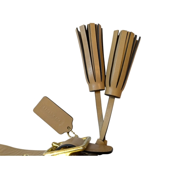 COACH BUCKET Large Legacy Light Tan LEATHER DUFFLE SHOULDER BAG - Picture 12 of 16